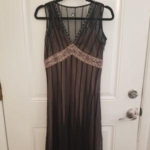 ICE beaded illusion cocktail dress
